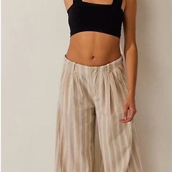 Free People Intimately Black Square Thick Straps Straight Lines Bralette Xs/S